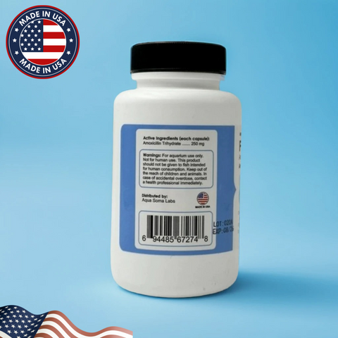 Fish Mox 250mg 100 Count Bottle – Fish Antibiotics for Fin Rot