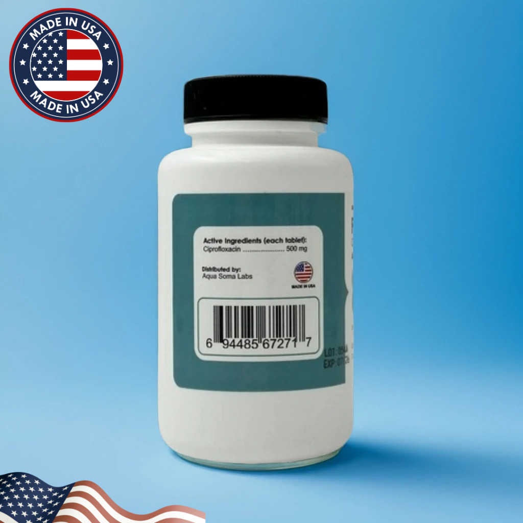 Fish Flox Fish Antibiotics – Ciprofloxacin 60 Capsules Bottle